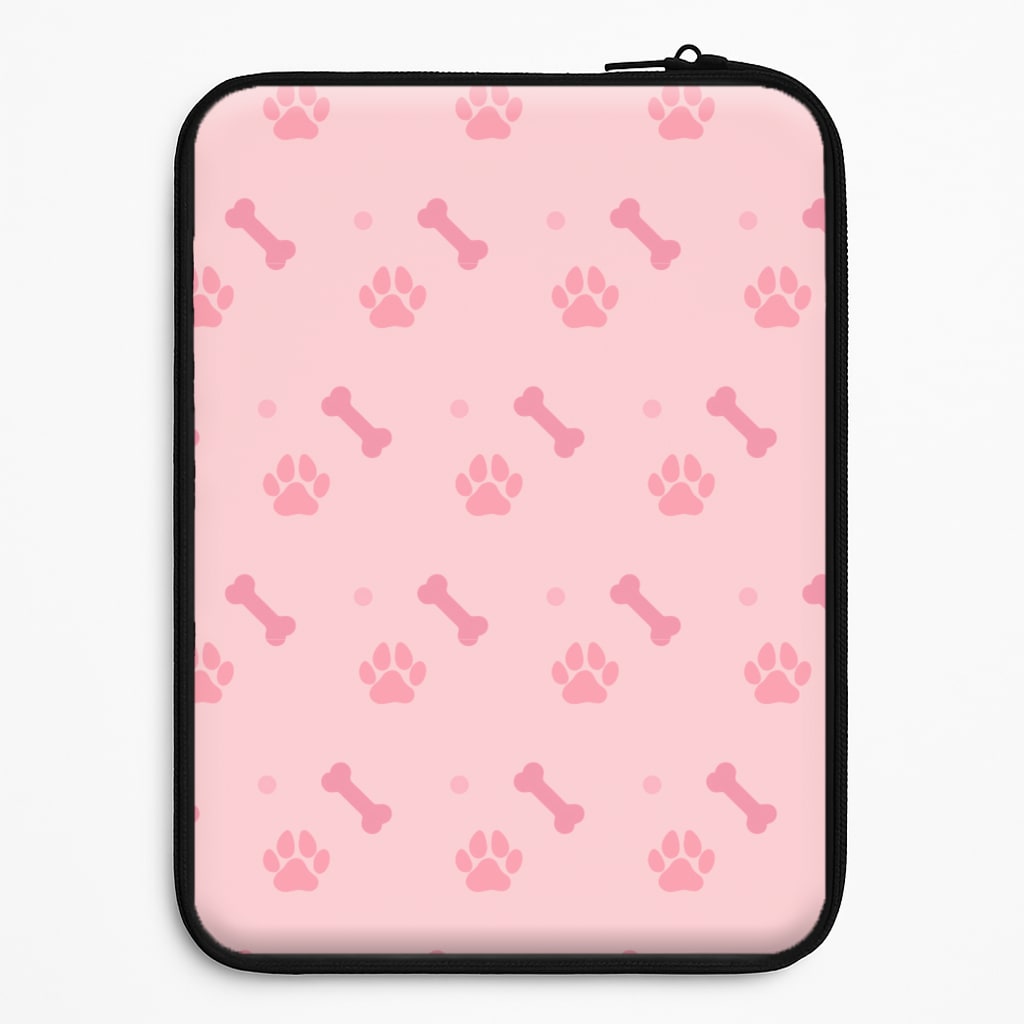Dog And Paw - Dog Pattern Laptop Sleeve