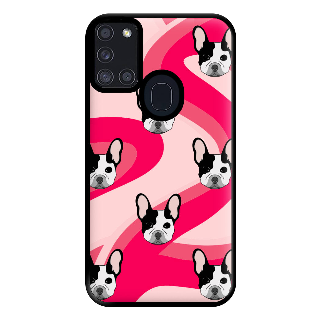 Abstact Frenchie - Dog Pattern Phone Case for Galaxy A21s