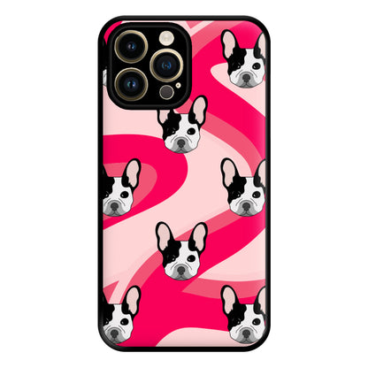 Abstact Frenchie - Dog Pattern Phone Case for iPhone 14 Pro Max