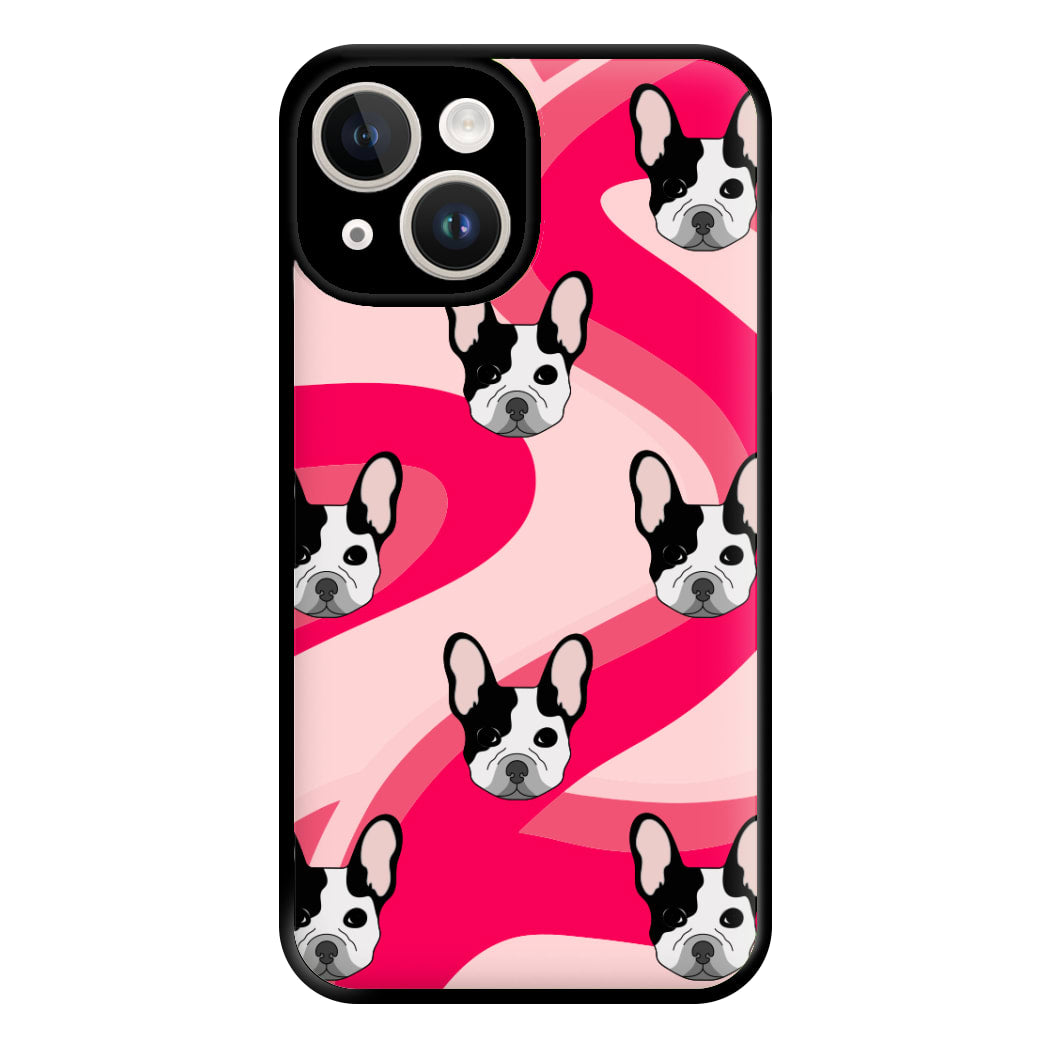 Abstact Frenchie - Dog Pattern Phone Case for iPhone 14