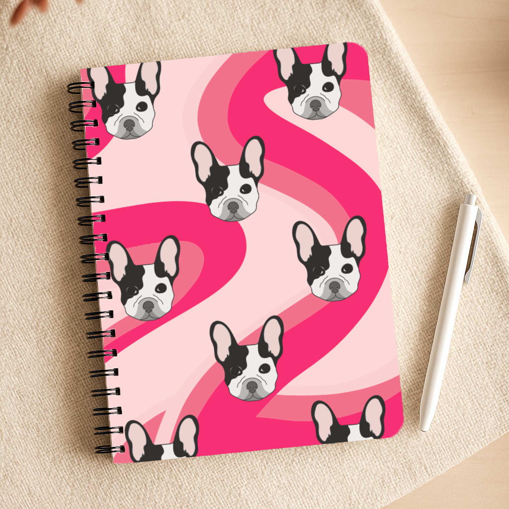 Abstact Frenchie - Dog Pattern Notepad
