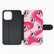 Abstact Frenchie - Dog Pattern Flip / Wallet Phone Case 2