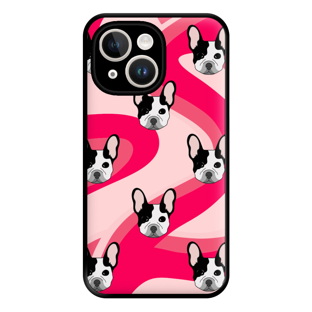 Abstact Frenchie - Dog Pattern Phone Case for iPhone 14 Plus