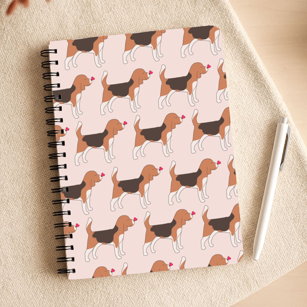 Love Beagle - Dog Pattern Notepad
