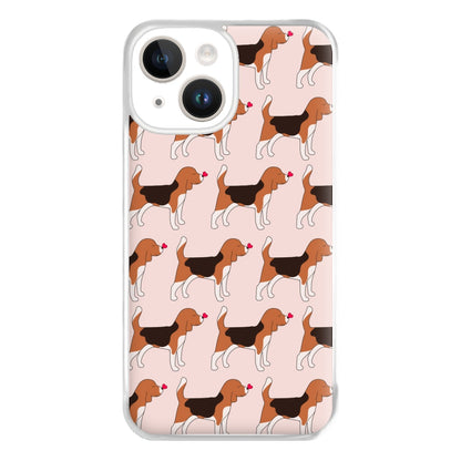 Love Beagle - Dog Pattern Phone Case for iPhone 14