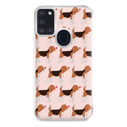 Love Beagle - Dog Pattern Phone Case for Galaxy A21s