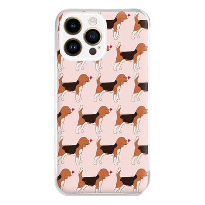 Love Beagle - Dog Pattern Phone Case for iPhone 14 Pro Max