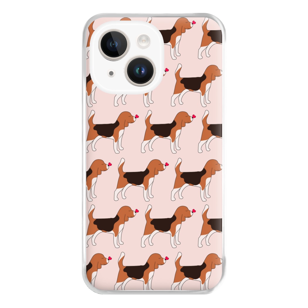 Love Beagle - Dog Pattern Phone Case for iPhone 14 Plus