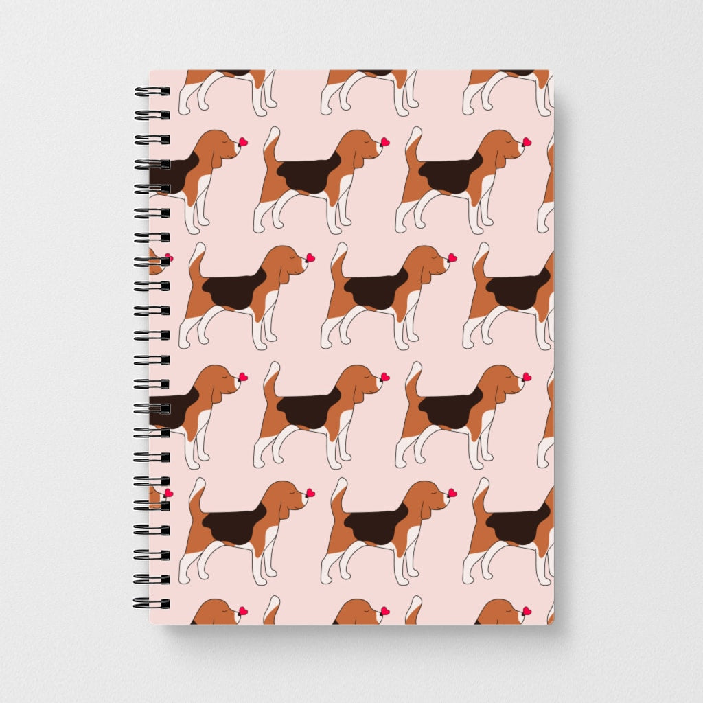 Love Beagle - Dog Pattern Notebook