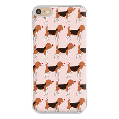 Love Beagle - Dog Pattern Phone Case for iPhone 6 Plus / 7 Plus / 8 Plus