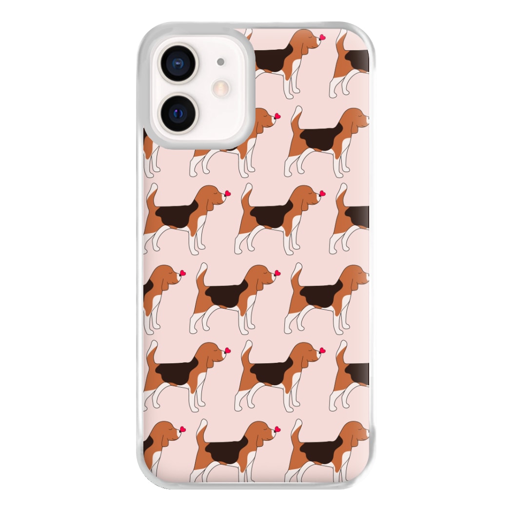 Love Beagle - Dog Pattern Phone Case for iPhone 13 Mini