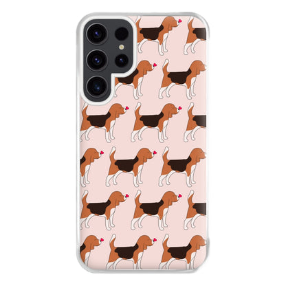 Love Beagle - Dog Pattern Phone Case for Galaxy S23 Ultra