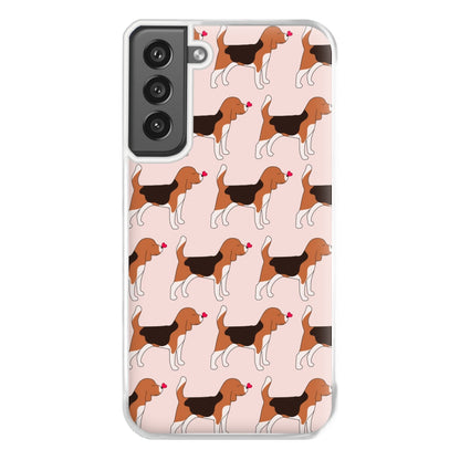 Love Beagle - Dog Pattern Phone Case for Galaxy S21FE