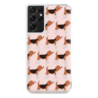 Love Beagle - Dog Pattern Phone Case for Galaxy S21 Ultra