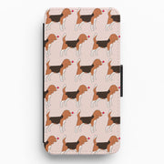 Love Beagle - Dog Pattern Flip / Wallet Phone Case 1