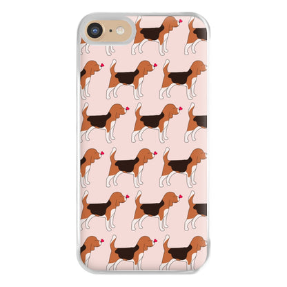 Love Beagle - Dog Pattern Phone Case for iPhone 6 / 7 / 8 / SE