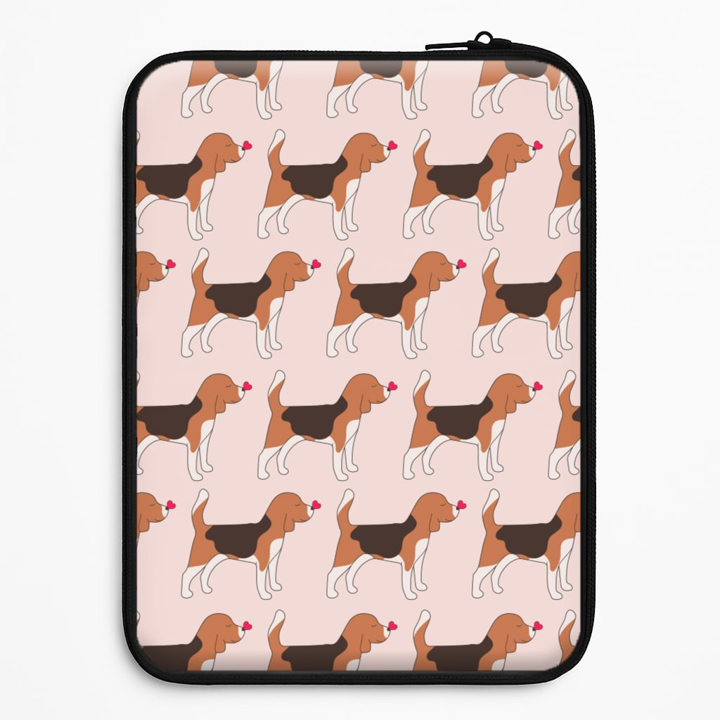 Love Beagle - Dog Pattern Laptop Sleeve