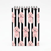 Striped Poodle - Dog Pattern Notebook 4