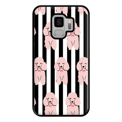 Striped Poodle - Dog Pattern Phone Case for Galaxy S9 Plus