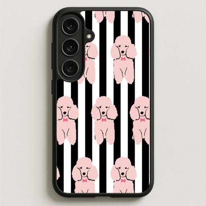 Striped Poodle - Dog Pattern Phone Case for Galaxy S25FE