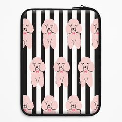 Striped Poodle - Dog Pattern Universal Laptop Sleeve