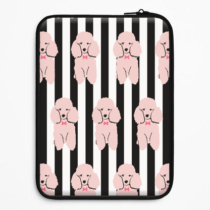 Striped Poodle - Dog Pattern Universal Laptop Sleeve