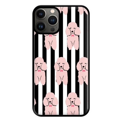 Striped Poodle - Dog Pattern Phone Case for iPhone 13 Pro Max