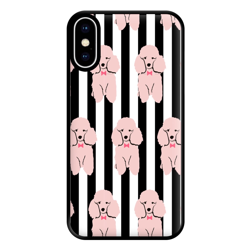 Striped Poodle - Dog Pattern Phone Case for iPhone XS Max