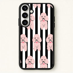 Striped Poodle - Dog Pattern Phone Case for Galaxy S26