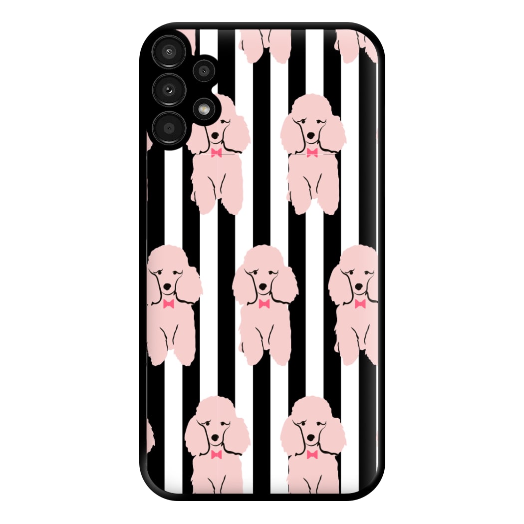 Striped Poodle - Dog Pattern Phone Case for Galaxy A13