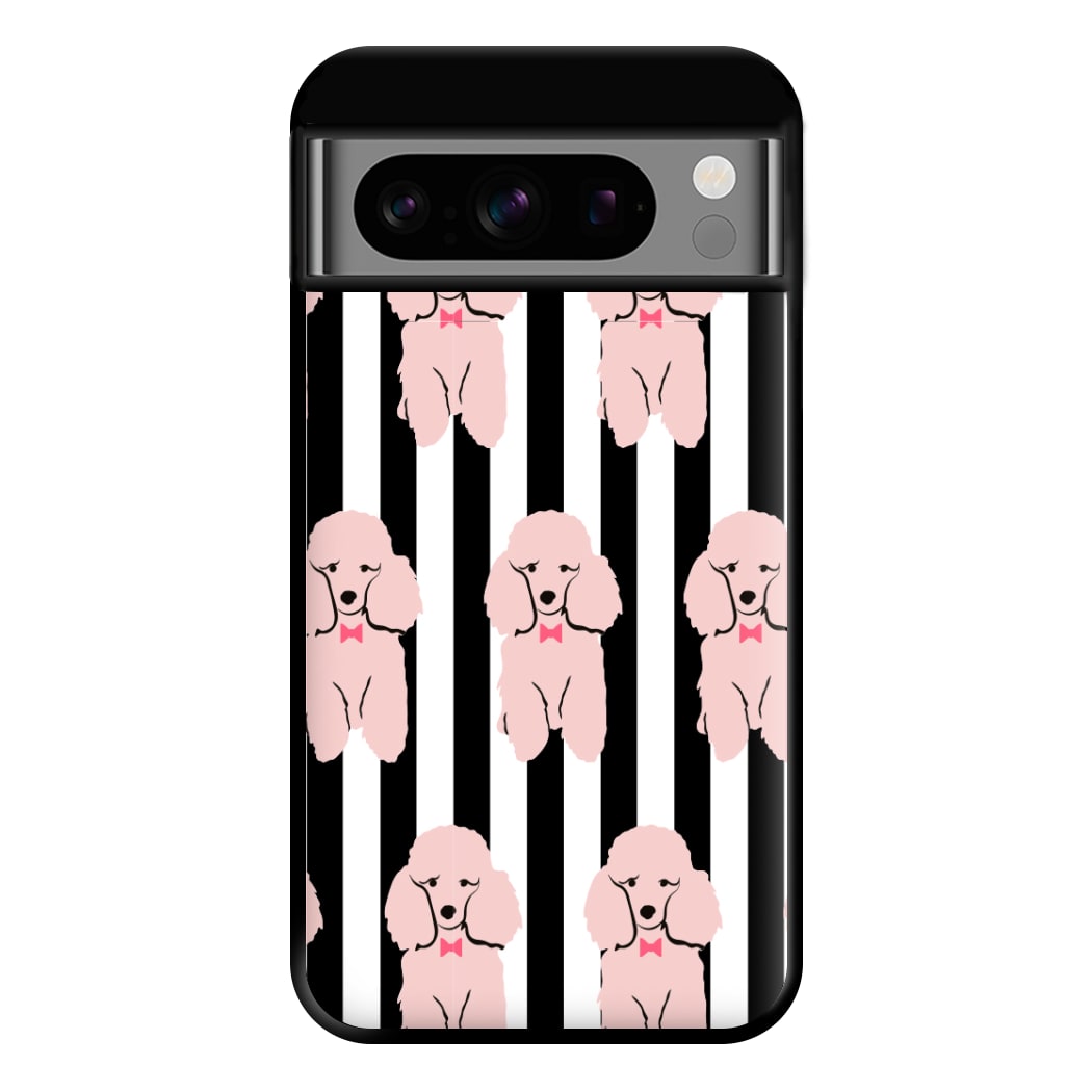 Striped Poodle - Dog Pattern Phone Case for Google Pixel 8 Pro