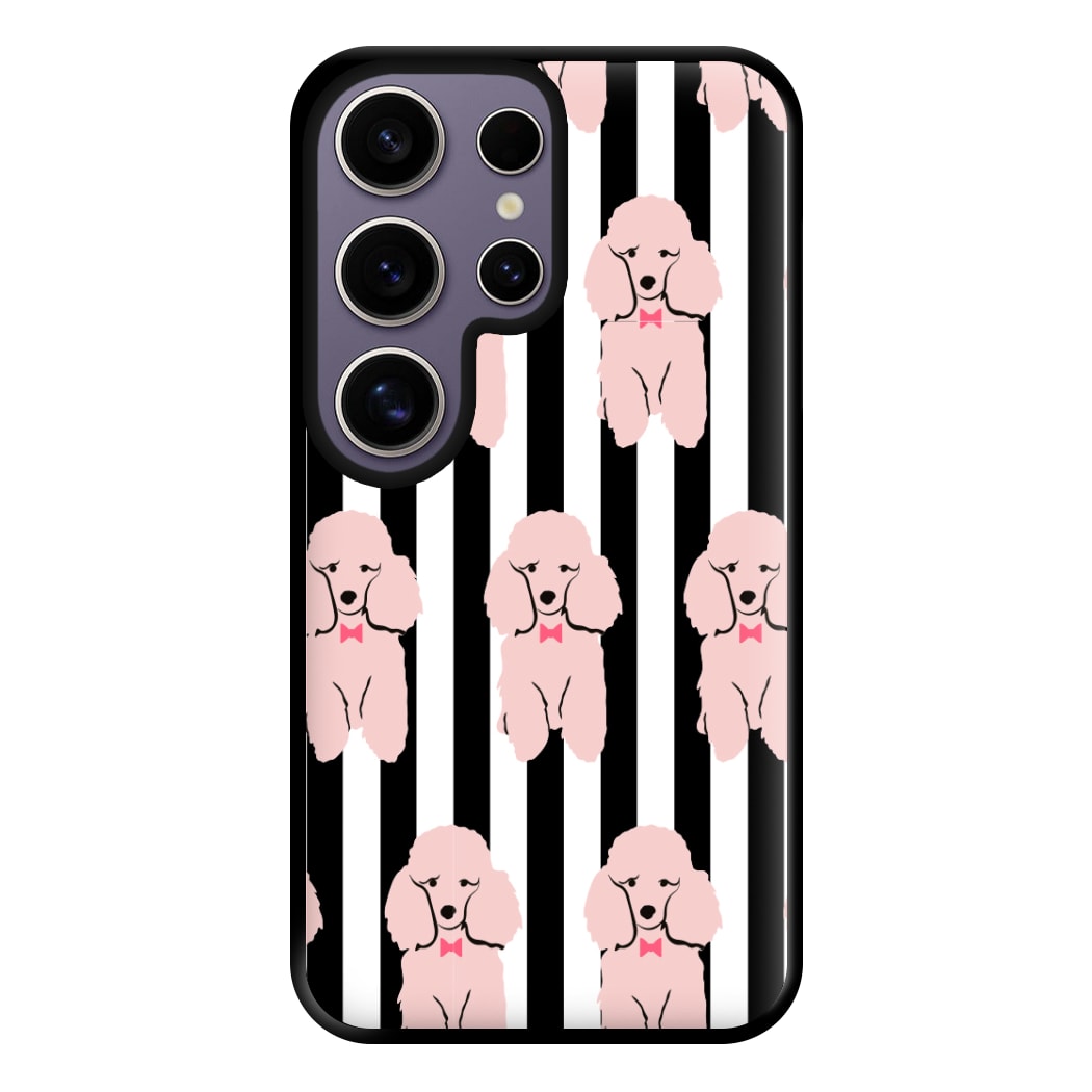 Striped Poodle - Dog Pattern Phone Case for Galaxy S25 Ultra