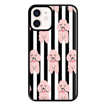 Striped Poodle - Dog Pattern Phone Case for iPhone 13 Mini