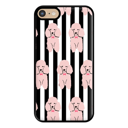 Striped Poodle - Dog Pattern Phone Case for iPhone 6 / 7 / 8 / SE