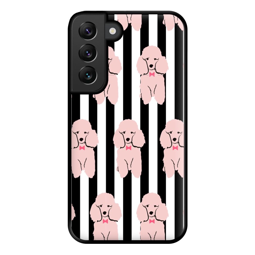 Striped Poodle - Dog Pattern Phone Case for Galaxy S22 Plus