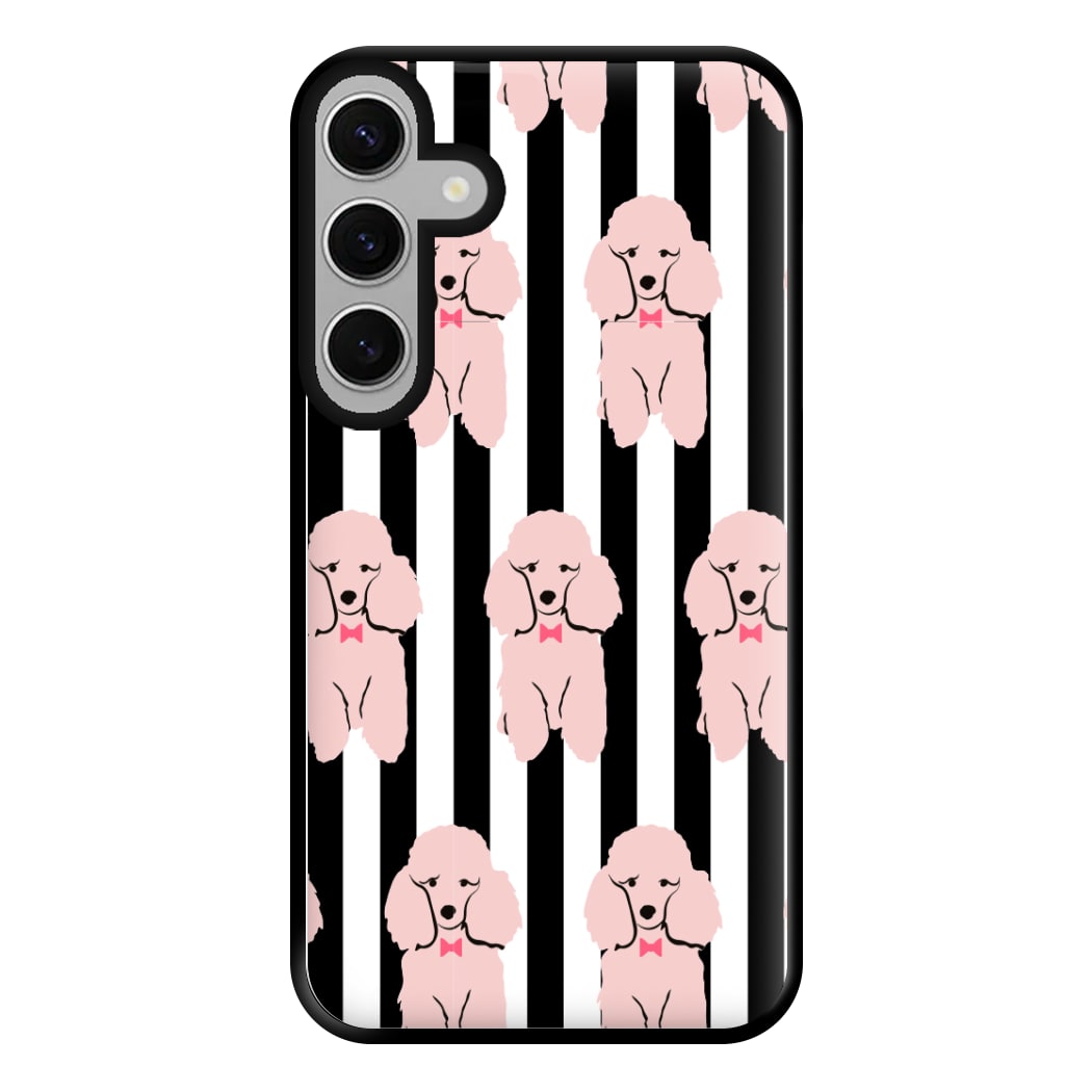 Striped Poodle - Dog Pattern Phone Case for Galaxy S24FE