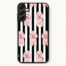 Striped Poodle - Dog Pattern Phone Case for Galaxy A37