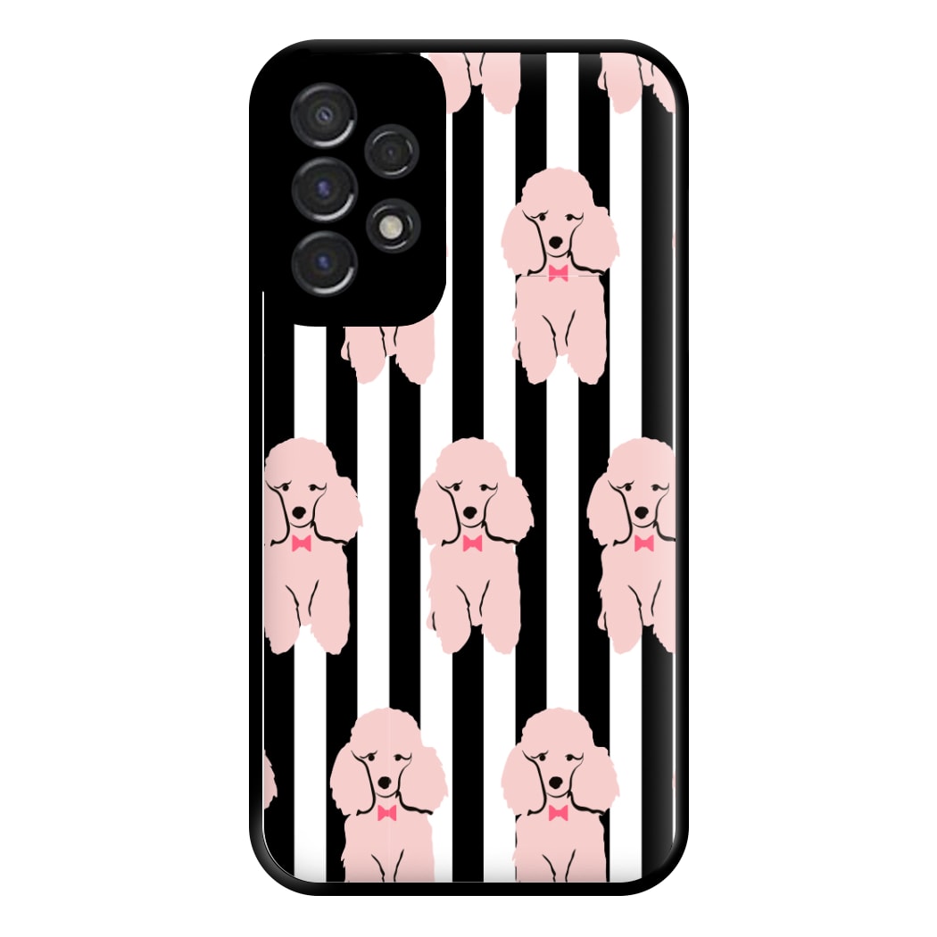 Striped Poodle - Dog Pattern Phone Case for Galaxy A53