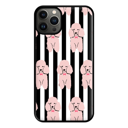 Striped Poodle - Dog Pattern Phone Case for iPhone 13