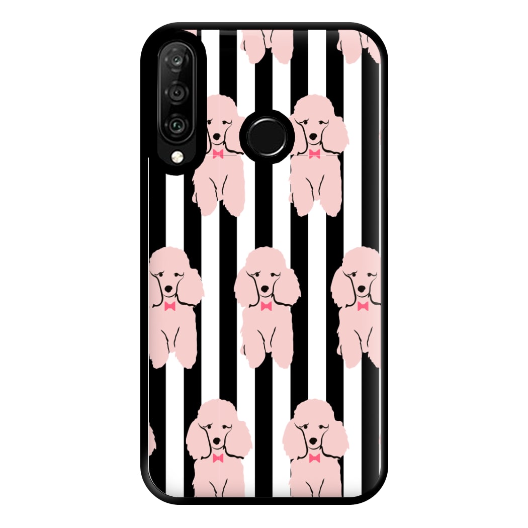 Striped Poodle - Dog Pattern Phone Case for Huawei P30 Lite