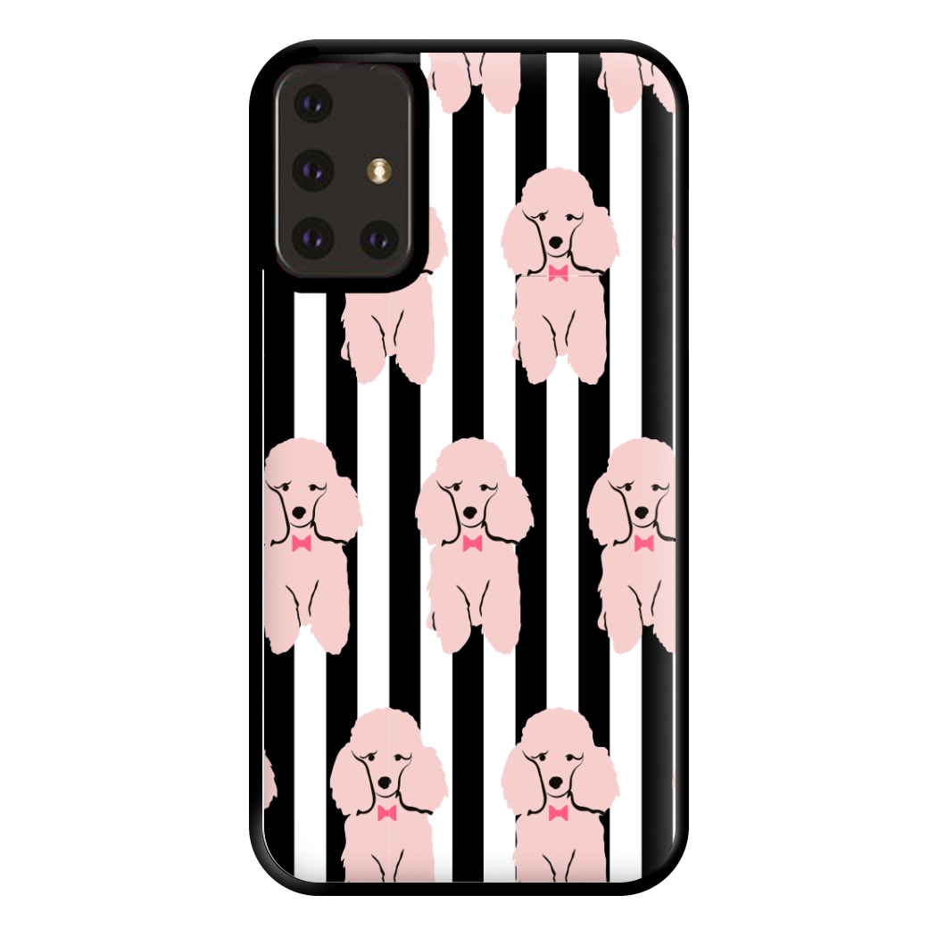 Striped Poodle - Dog Pattern Phone Case for Galaxy A71