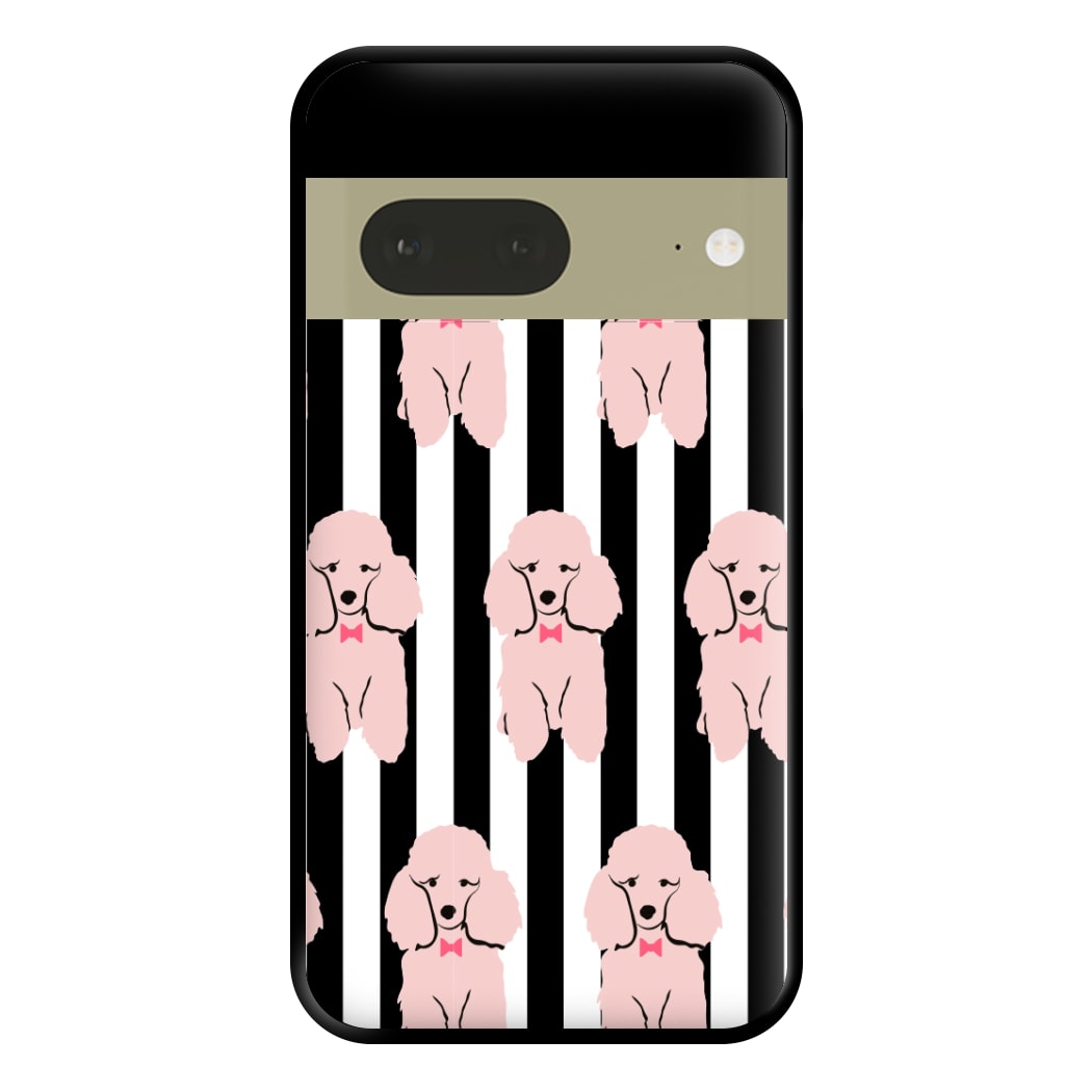 Striped Poodle - Dog Pattern Phone Case for Google Pixel 7a