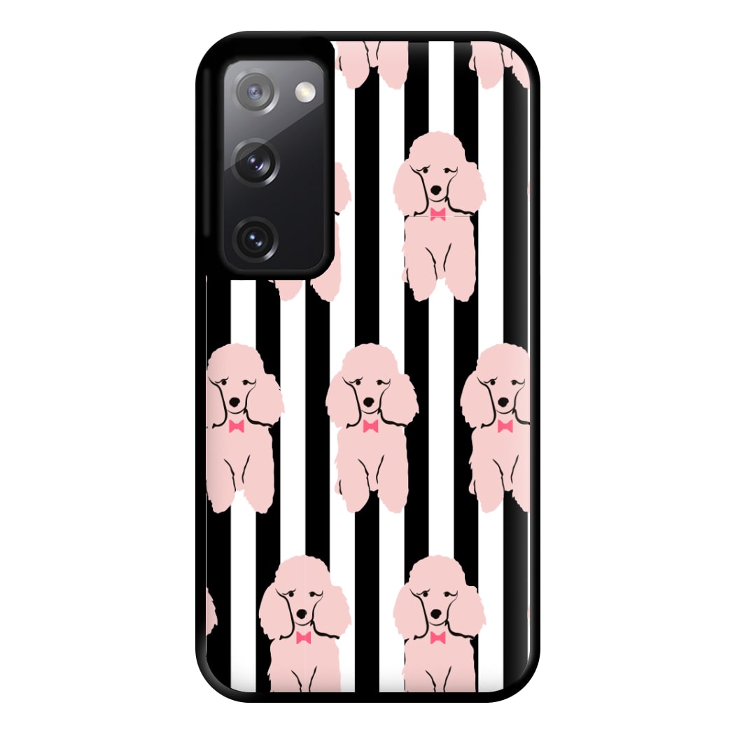 Striped Poodle - Dog Pattern Phone Case for Galaxy S20FE