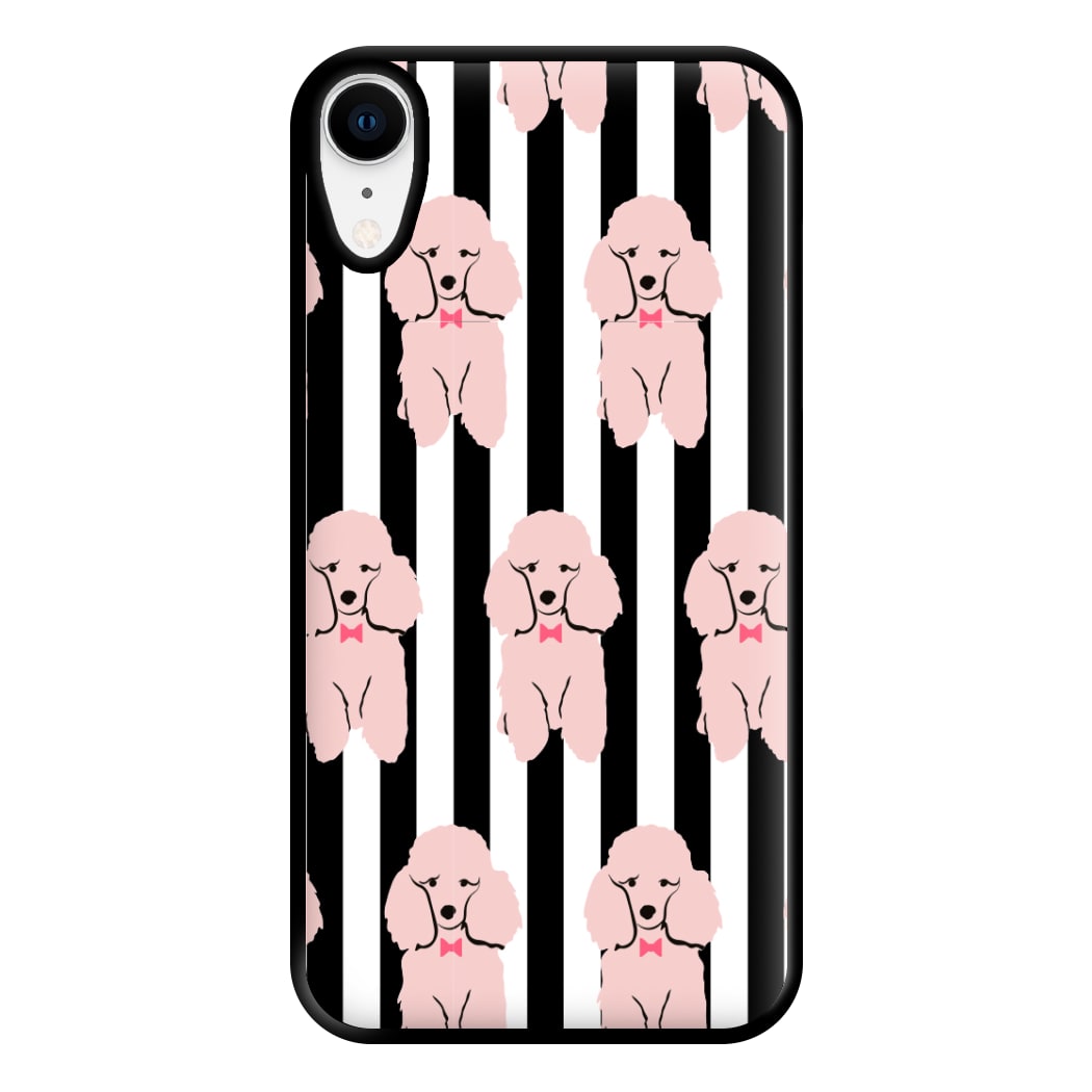 Striped Poodle - Dog Pattern Phone Case for iPhone XR