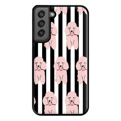 Striped Poodle - Dog Pattern Phone Case for Galaxy S21FE