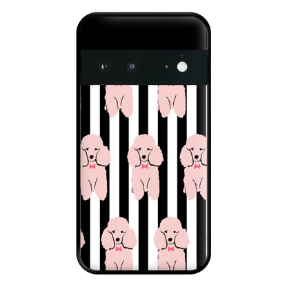 Striped Poodle - Dog Pattern Phone Case for Google Pixel 6a