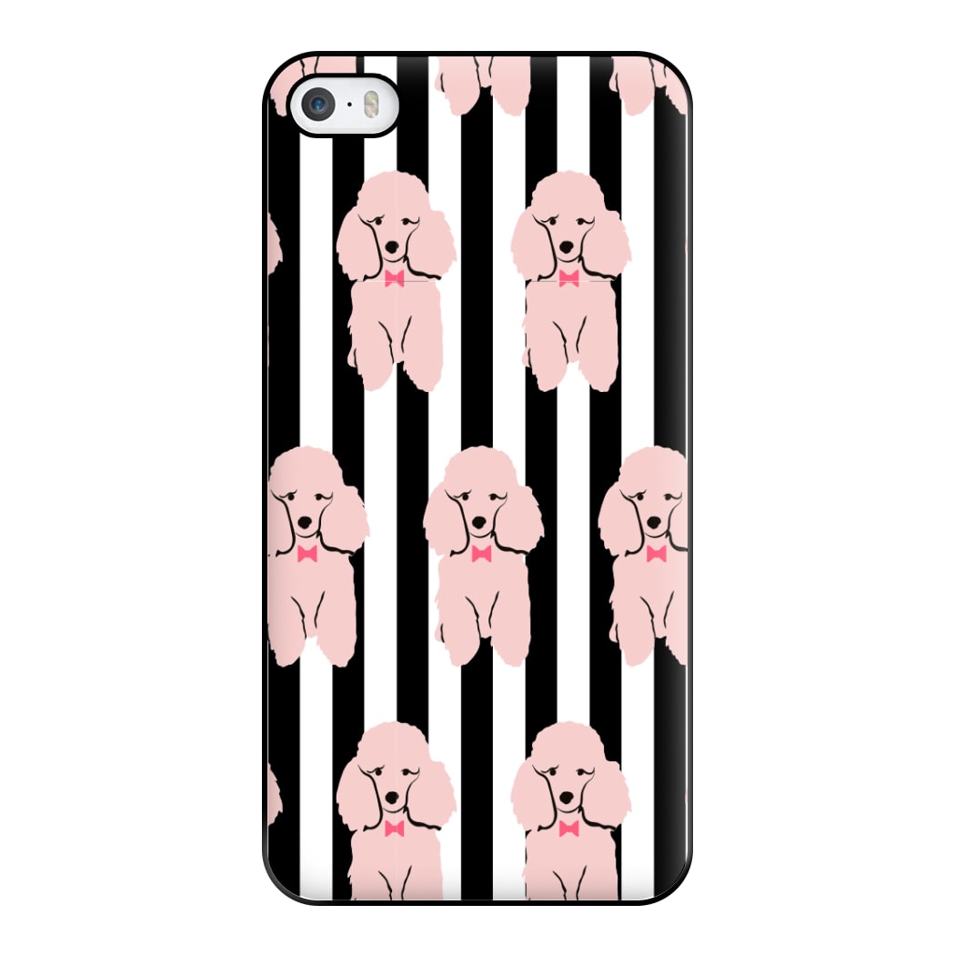 Striped Poodle - Dog Pattern Phone Case for iPhone 5 / 5s / SE 2016