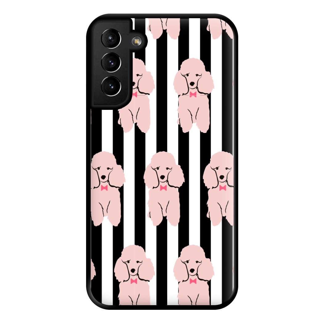 Striped Poodle - Dog Pattern Phone Case for Galaxy S21 Plus