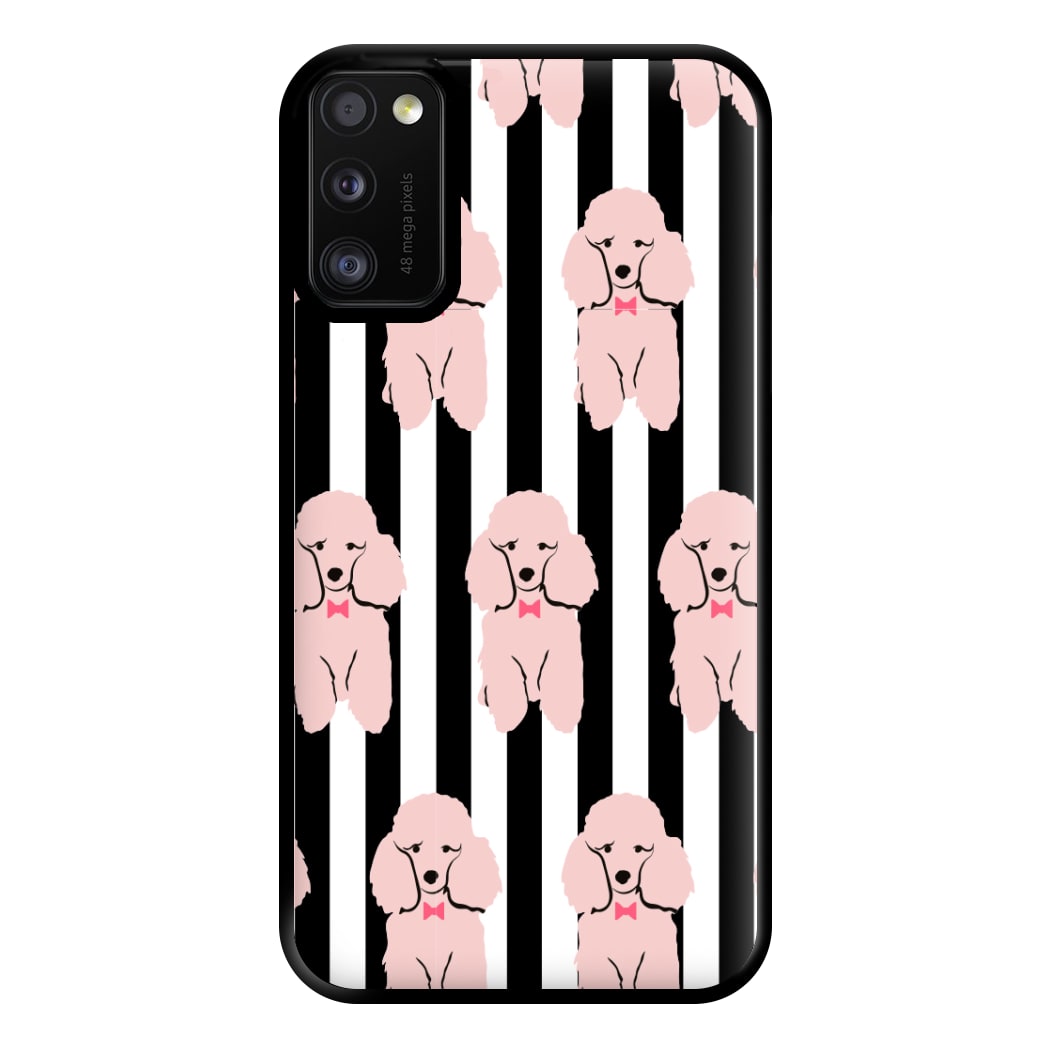 Striped Poodle - Dog Pattern Phone Case for Galaxy A41