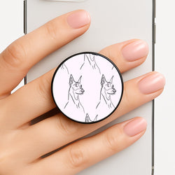 Dobermann Outline - Dog Pattern Phone Grip